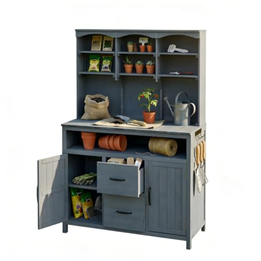 Workbench Woodworking - Buitenwerkbank met opbergruimte, stevige werkbanken en