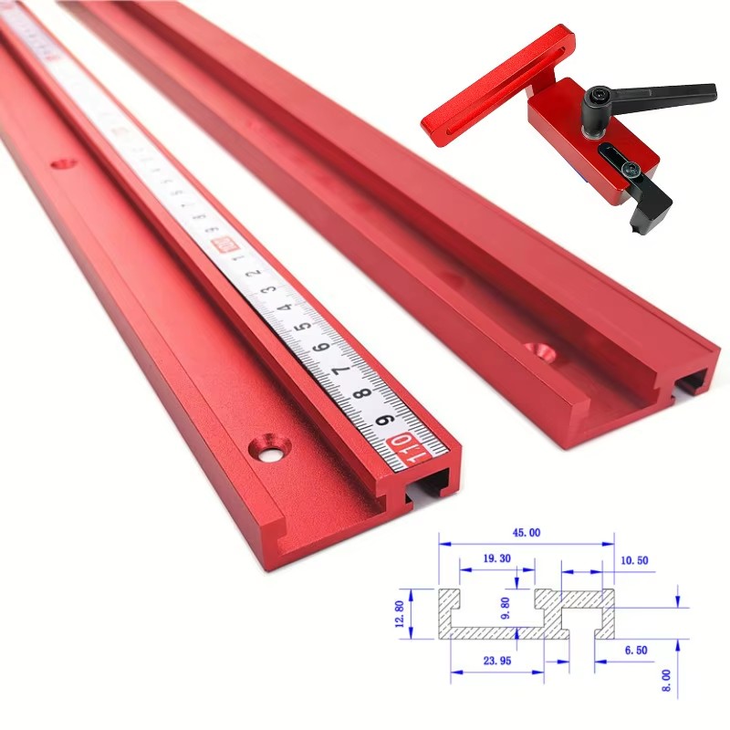Woodworking Plan - 1PC Chute Aluminium T-tracks Model 45