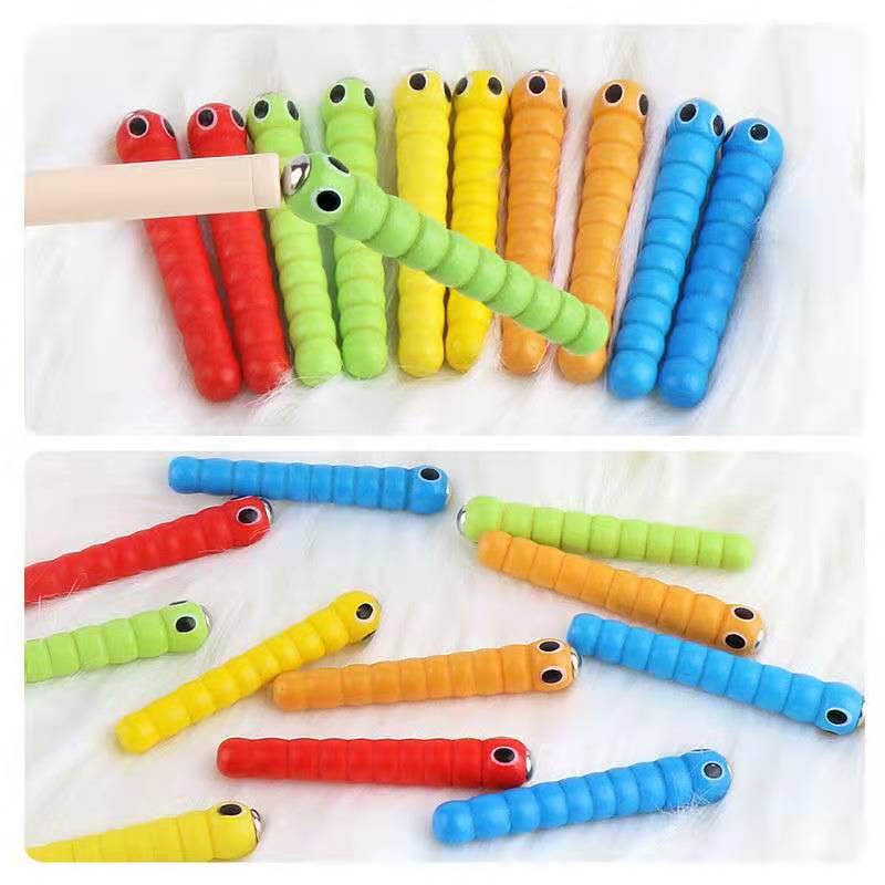 Woodworking Kids Toys - Montessori Educatief Houten Speelgoed Wand Wormen