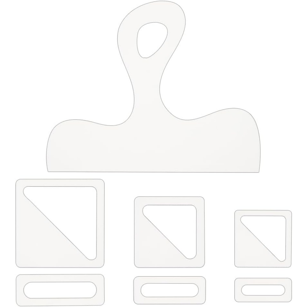 Woodworking Templates - 7-delige Charcuterie-sjabloon Acryl handvat Snijplank Router-sjabloon