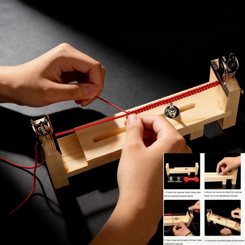 Woodworking Plan - Houten armbandweefgereedschap - Verstelbare frameplaat voor