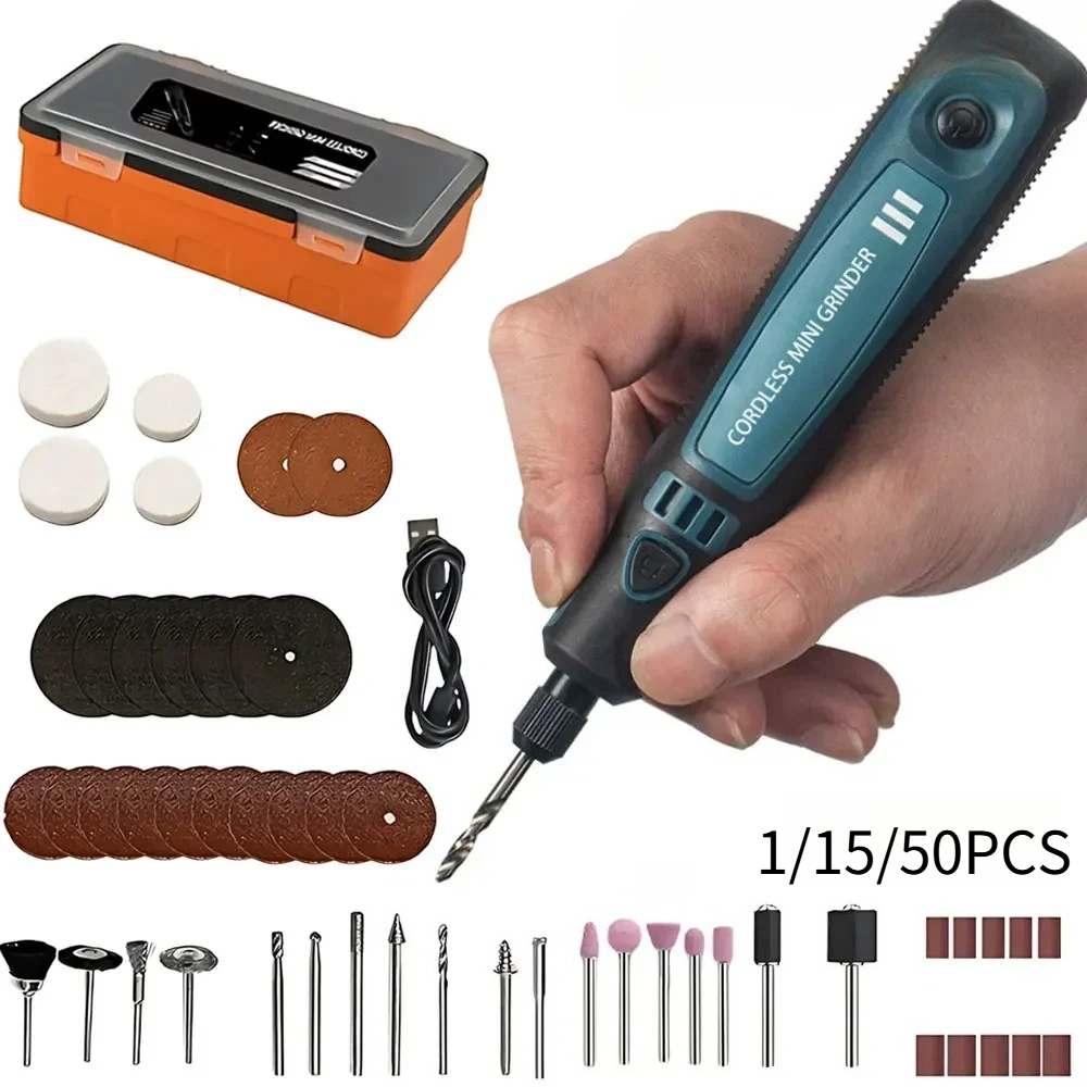 Wood Chisel Set - Draadloze elektrische slijpmachine met USB-aansluiting, draagbare