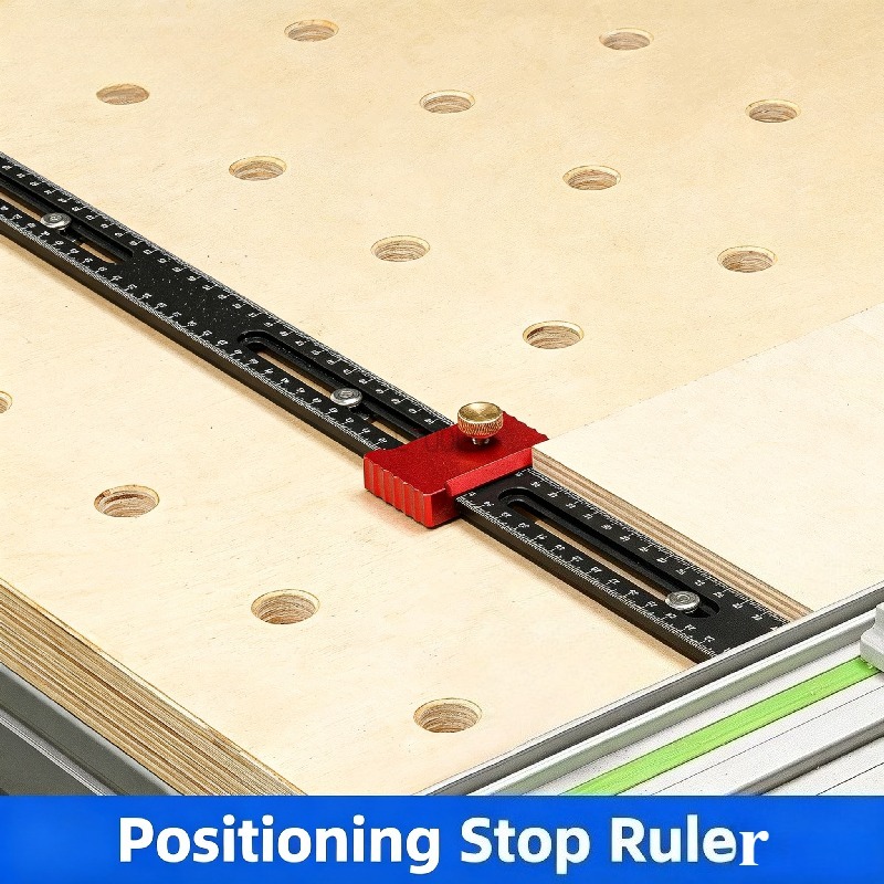 Woodworking Plan - Houtbewerking verstelbare zaagstop, schaal, liniaal, MFT