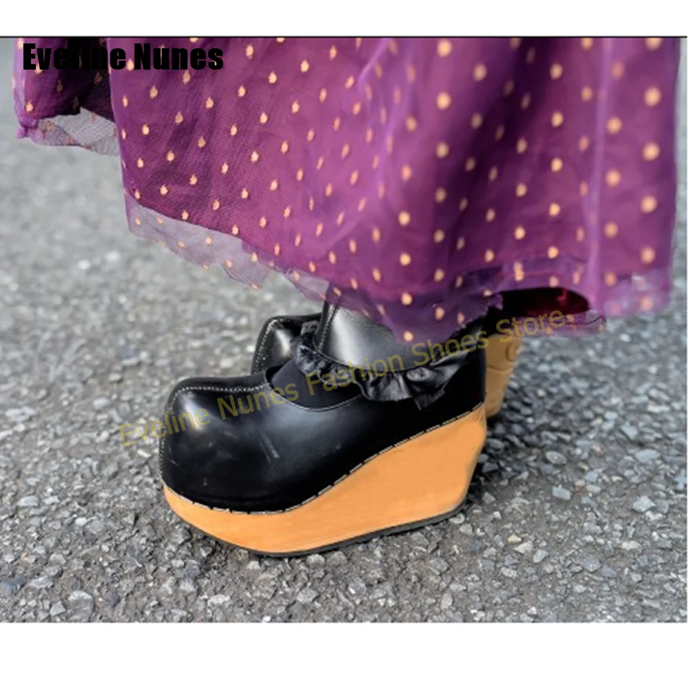 Woodworking Shoes - Trendy Gothic Lolita dames wedges met