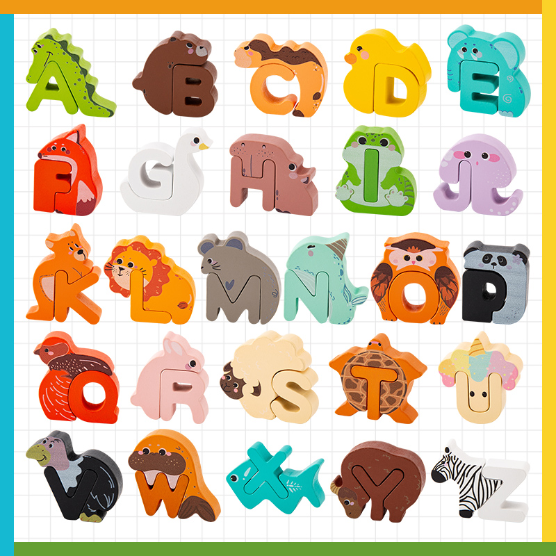 Woodworking Game - Houten dieren alfabet puzzel matchende spelletjes