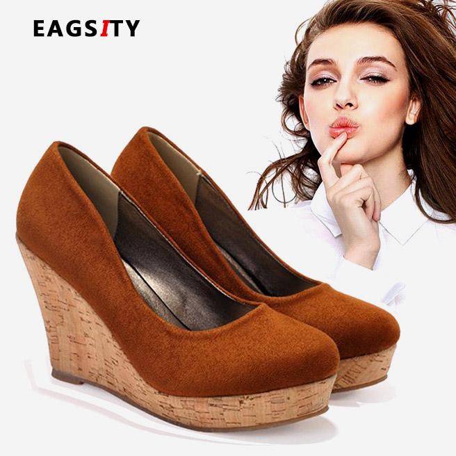 Woodworking Shoes - LIHUAMAO Houtnerf Suède Hoge Hakken Dames