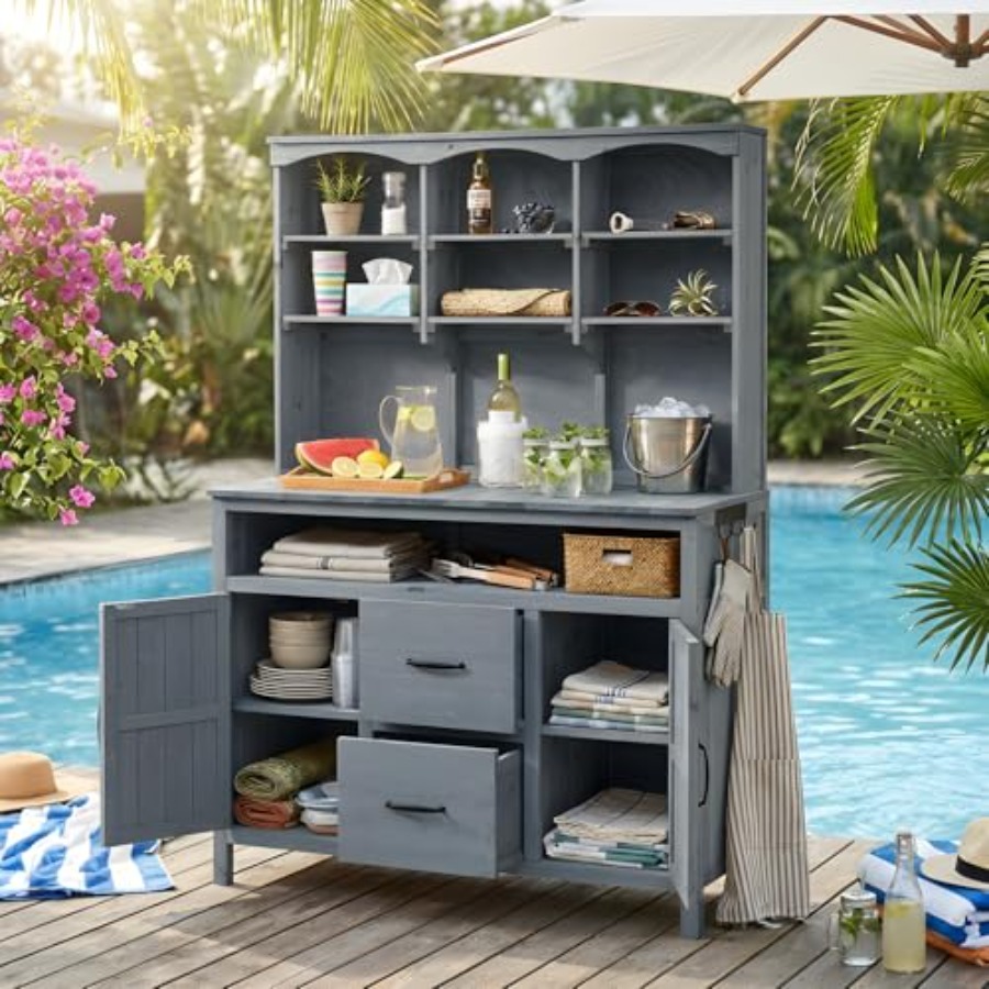 Buitenwerkbank met opbergruimt - Workbench Woodworking recensie en prijs