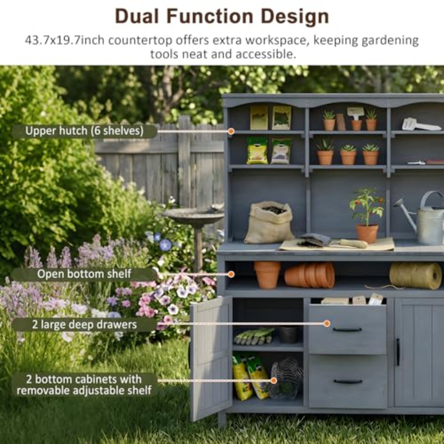 Buitenwerkbank met opbergruimt - Workbench Woodworking recensie en prijs