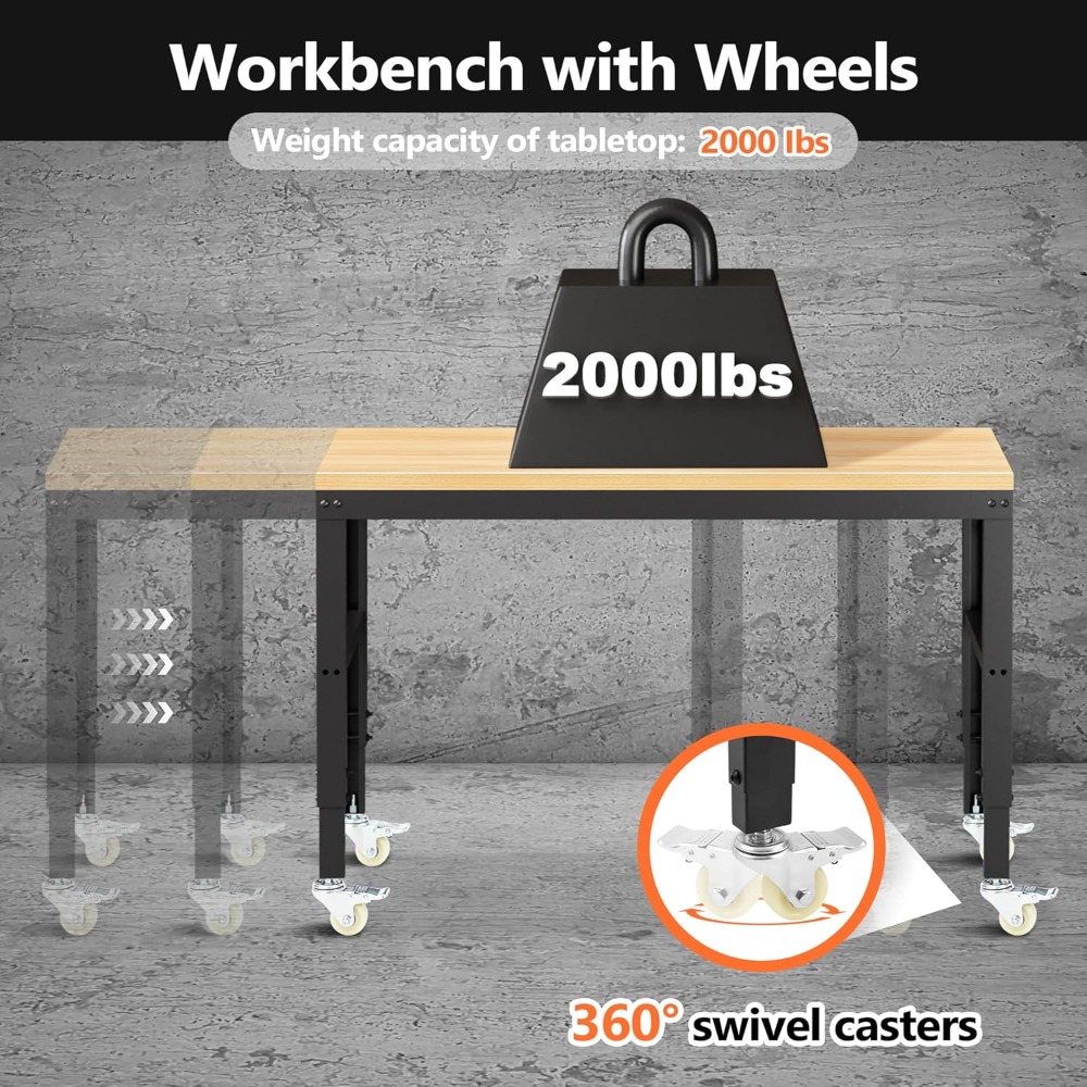 Verstelbare werkbank, robuuste - Woodworking Garage recensie en prijs