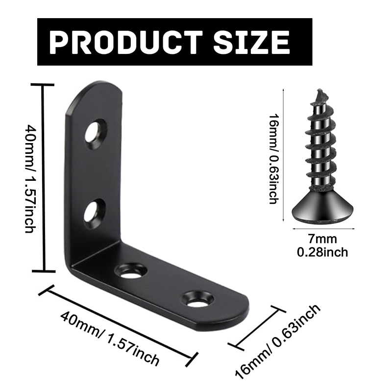 6-20 stuks zwarte hoekbeugel L - Woodworking Joint Types recensie en prijs
