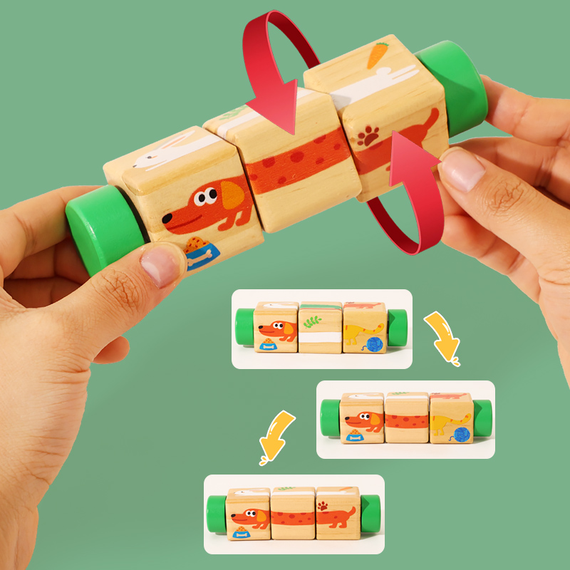 1 stks Baby Houten Roterende D - Woodworking Kids Toys recensie en prijs