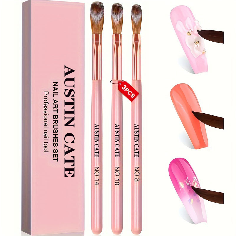3pcs Kolinsky Acryl Nagelborst - Wood Chisel Set recensie en prijs