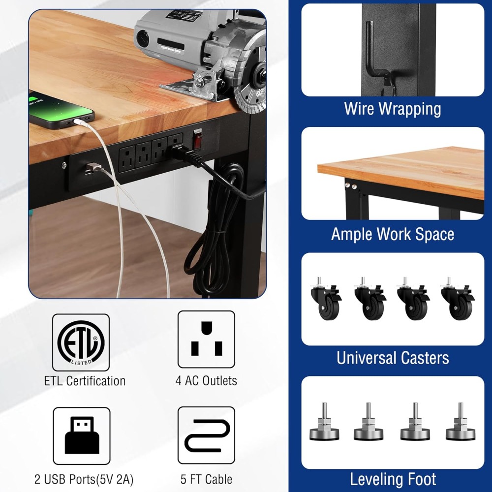Garagewerkbank, 48X22 verstelb - Woodworking Garage recensie en prijs