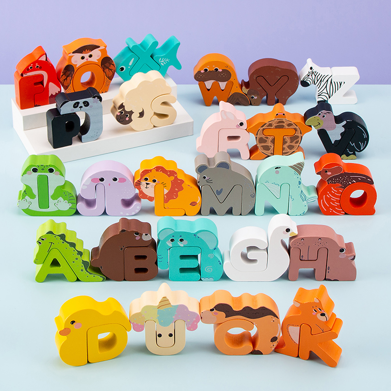 Houten dieren alfabet puzzel m - Woodworking Game recensie en prijs