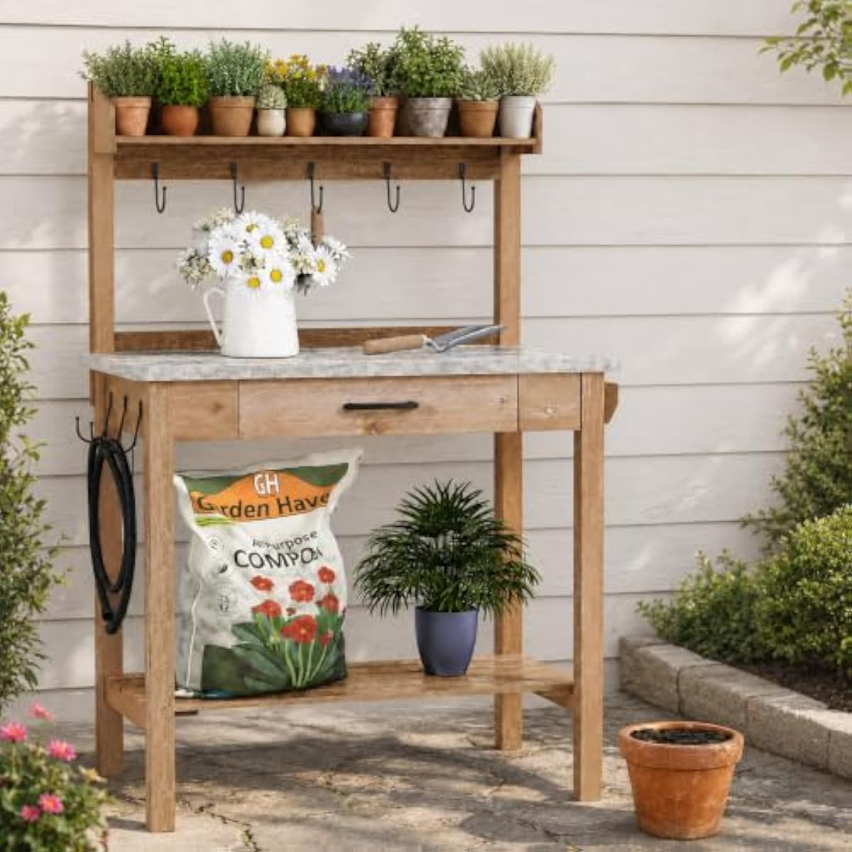 Buitenwerkbank voor het plante - Workbench Woodworking recensie en prijs