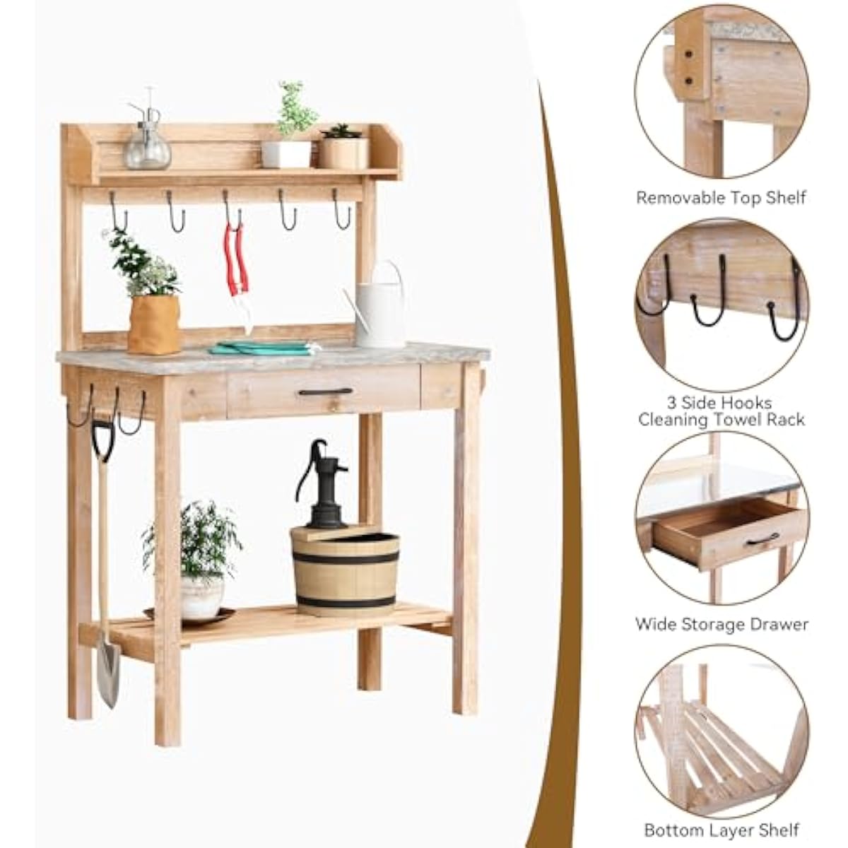 Buitenwerkbank voor het plante - Workbench Woodworking recensie en prijs
