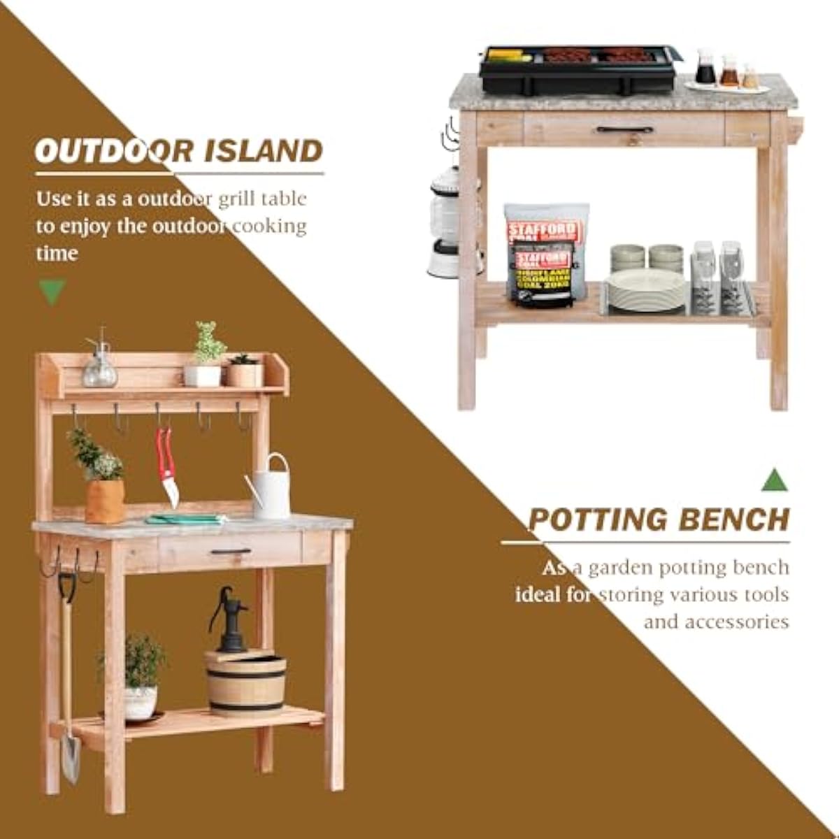 Buitenwerkbank voor het plante - Workbench Woodworking recensie en prijs