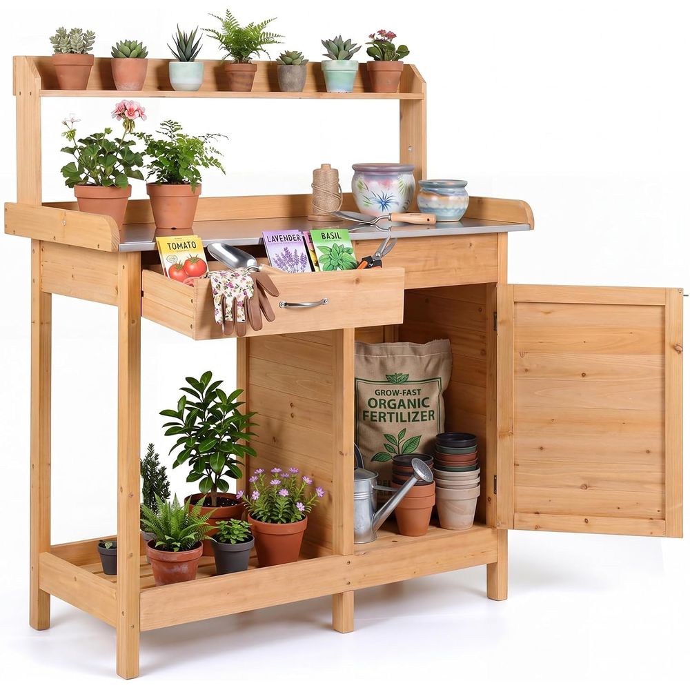 Buitenwerktafel voor planten,  - Workbench Woodworking recensie en prijs