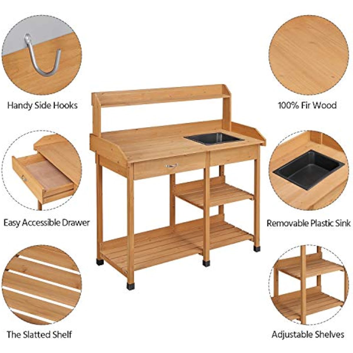 Buitenwerkbank met afneembare  - Workbench Woodworking recensie en prijs
